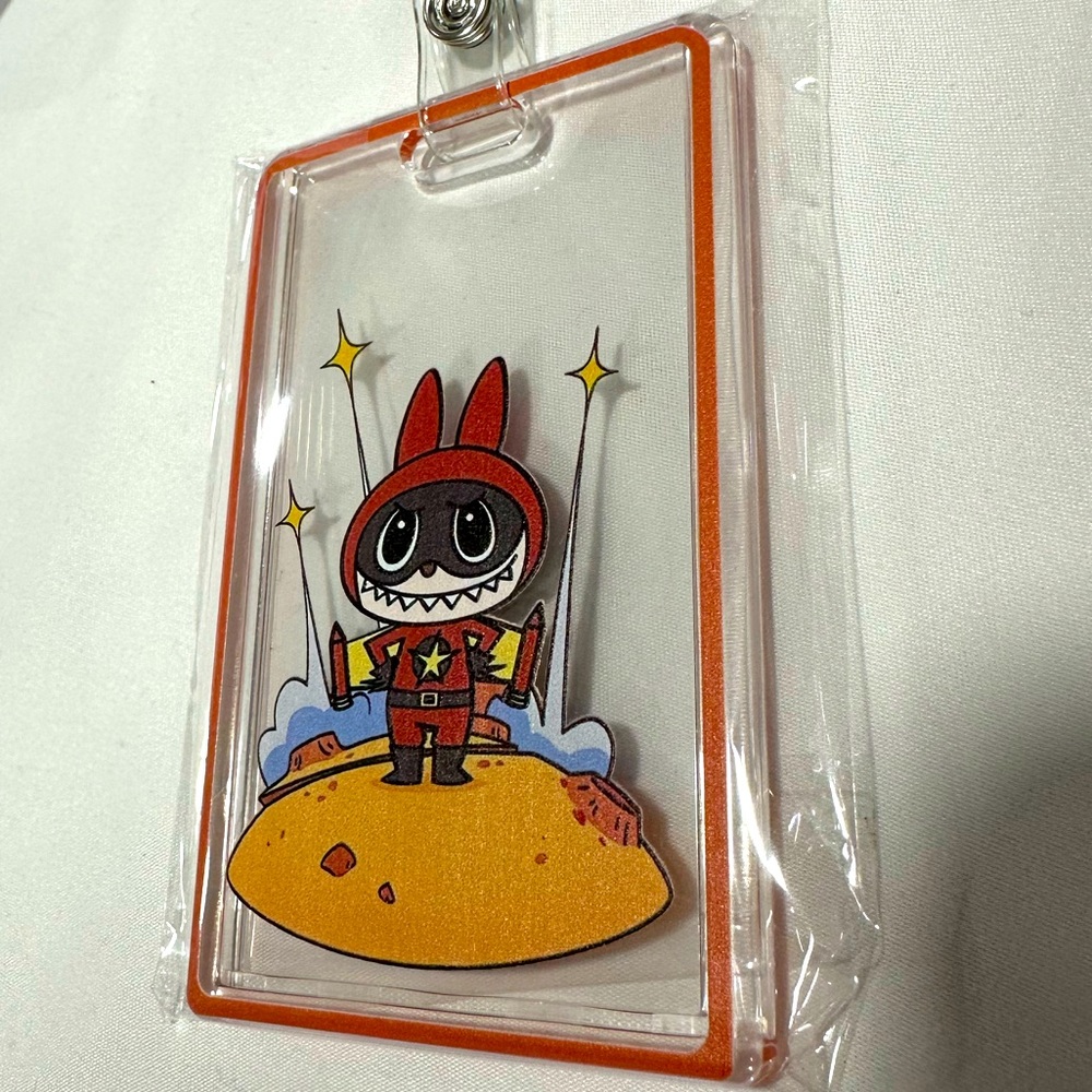 Labubu The Monsters Rocket 🚀 Badge Holder & ID Lanyards - Picture 4 of 4